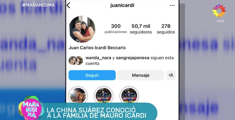 China y Juan se siguen en Instagram.