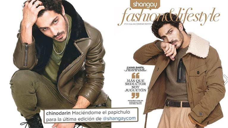 Chino Darín, en la tapa de una reconocida revista gay. (Foto: Instagram)