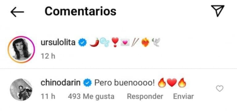 Chino Darín reaccionó picante a la producción de fotos más sensual de Úrsula Corberó