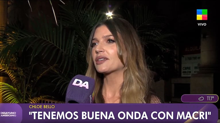 Chloé Bello contó toda la verdad sobre su relación personal con Mauricio Macri (captura de América TV)