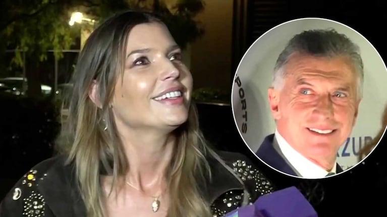 Chloe Bello y Mauricio Macri (Fotos: capturas eltrece)