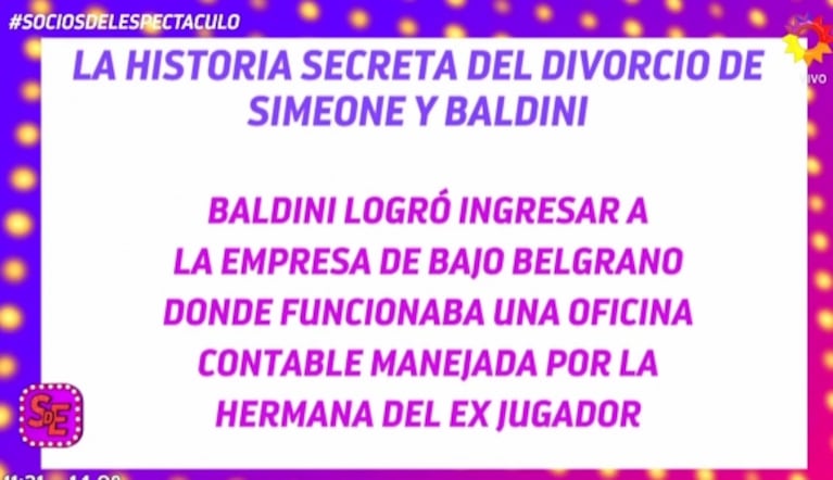 Cholo Simeone y Carolina Baldini, la historia secreta del divorcio: "Ella logró una división de bienes superior a la que le ofrecía"