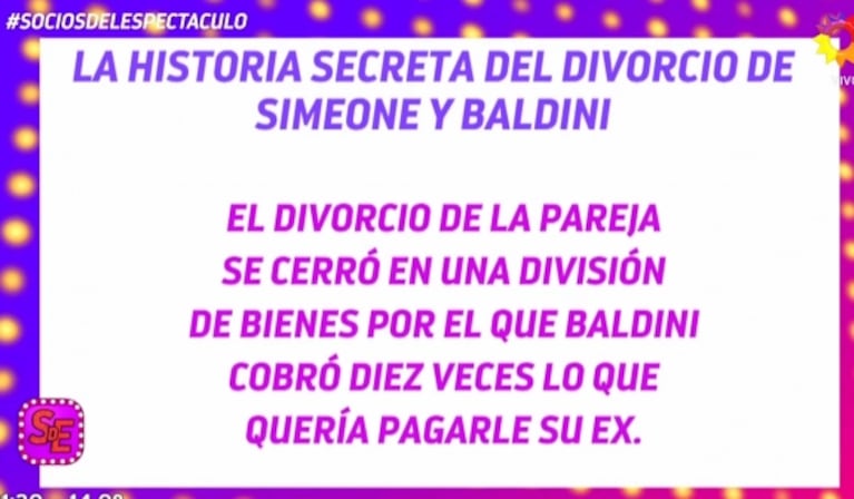 Cholo Simeone y Carolina Baldini, la historia secreta del divorcio: "Ella logró una división de bienes superior a la que le ofrecía"