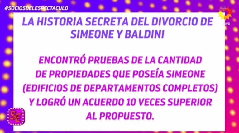 Cholo Simeone y Carolina Baldini, la historia secreta del divorcio: "Ella logró una división de bienes superior a la que le ofrecía"
