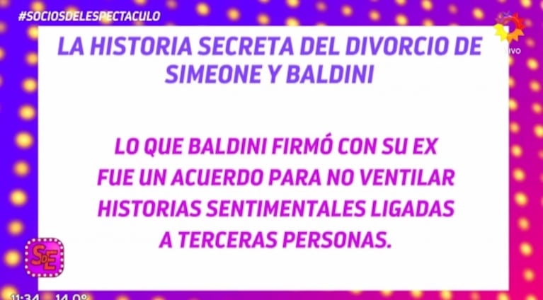 Cholo Simeone y Carolina Baldini, la historia secreta del divorcio: "Ella logró una división de bienes superior a la que le ofrecía"