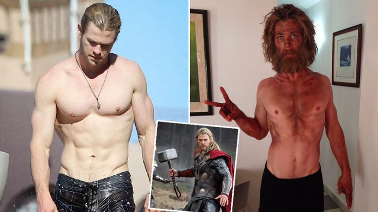 Chris Hemsworth y su sorprendente transformación. Foto: Twitter y Web