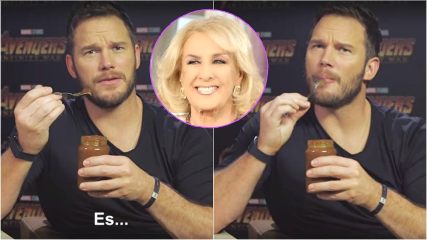 Chris Pratt se enamoró de las costumbres argentinas: probó el dulce de leche... ¡e imitó a Mirtha Legrand! (Fotos: Capturas y Web)