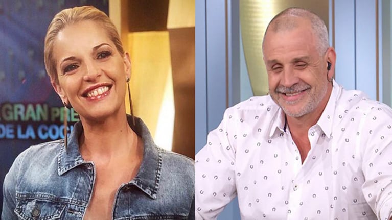 Christian Petersen sorprendió a Carina Zampini con un jugado piropo al aire.