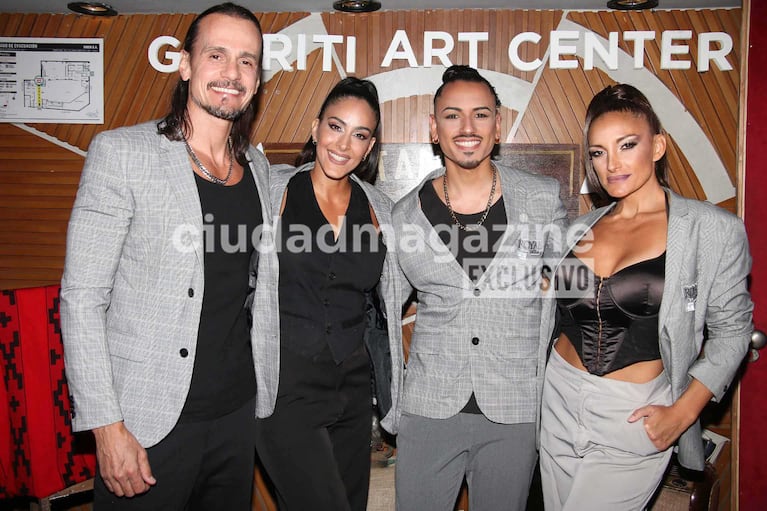 Christian Sancho y Celeste Muriega junto a Enzo Nievas y Ginett Servian (Foto: Movilpress)