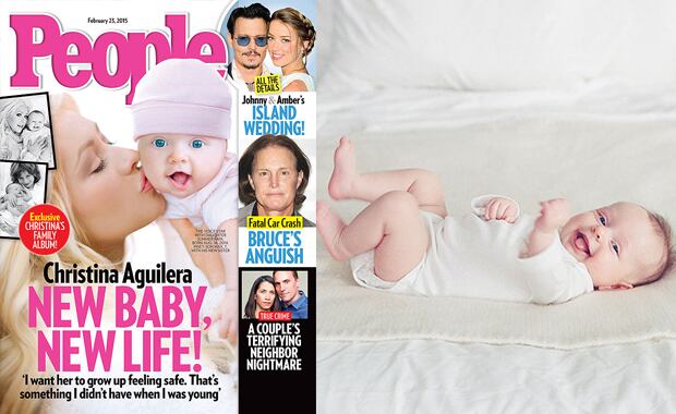 Christina Aguilera y la pequeña Summer Rain. (Fuente: People Magazine)