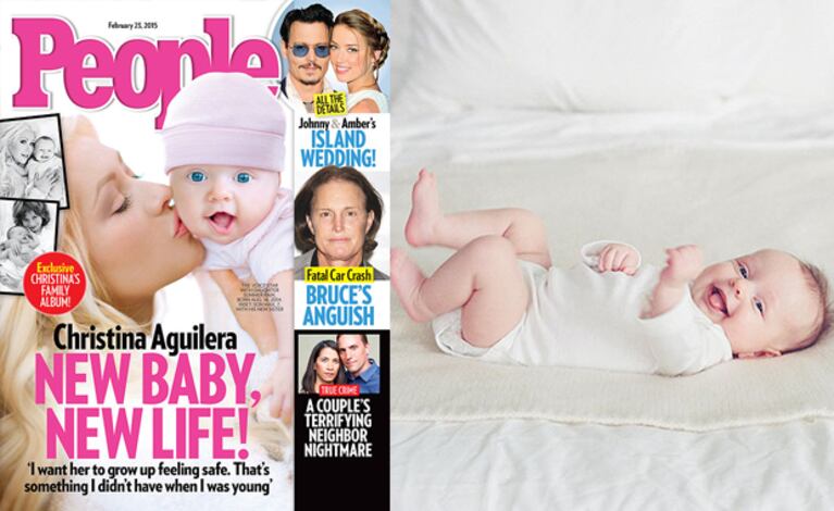Christina Aguilera y la pequeña Summer Rain. (Fuente: People Magazine)
