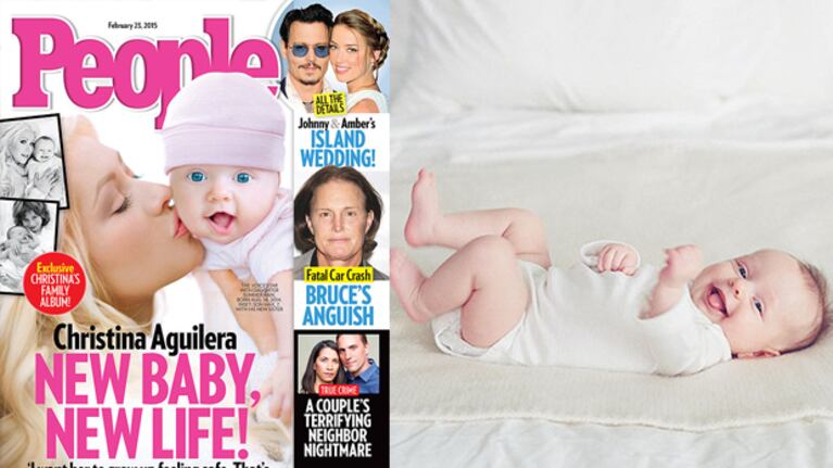 Christina Aguilera y la pequeña Summer Rain. (Fuente: People Magazine)