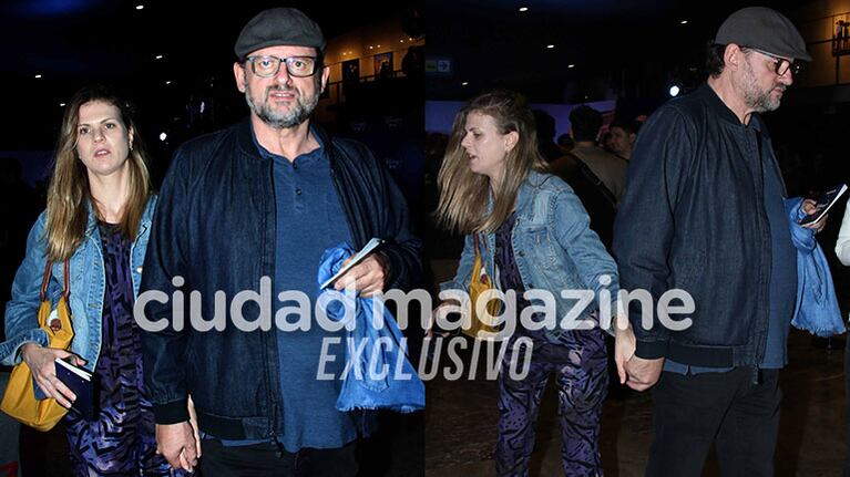 Christophe Krywonis y su novia, Melody, en un evento infantil (Fotos: Movilpress). 