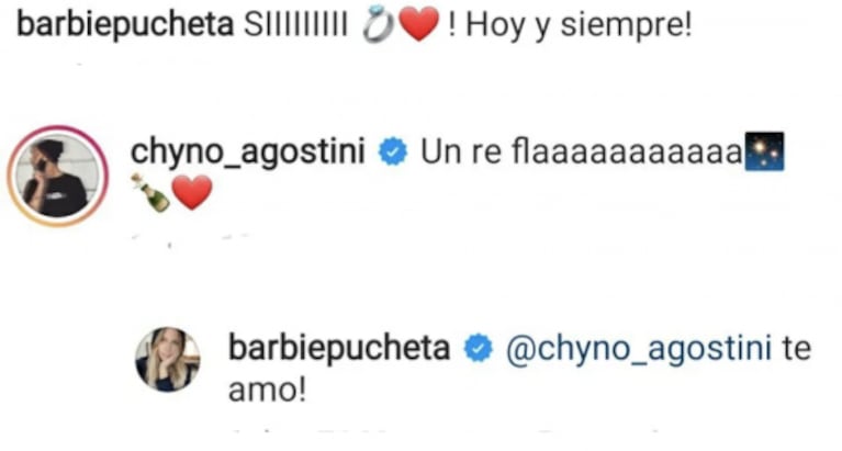 Chyno Agostini reaccionó ante el casamiento de Barbie Vélez con Lucas Rodríguez: "¡Un re flash!"