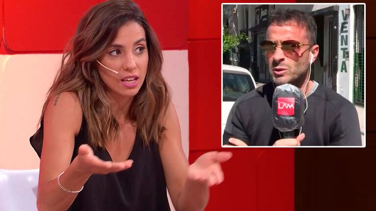 Cinthia Fernández arremetió contra Baclini al verlo dar un móvil en la calle: Presidente, hay un payaso violando la cuarentena