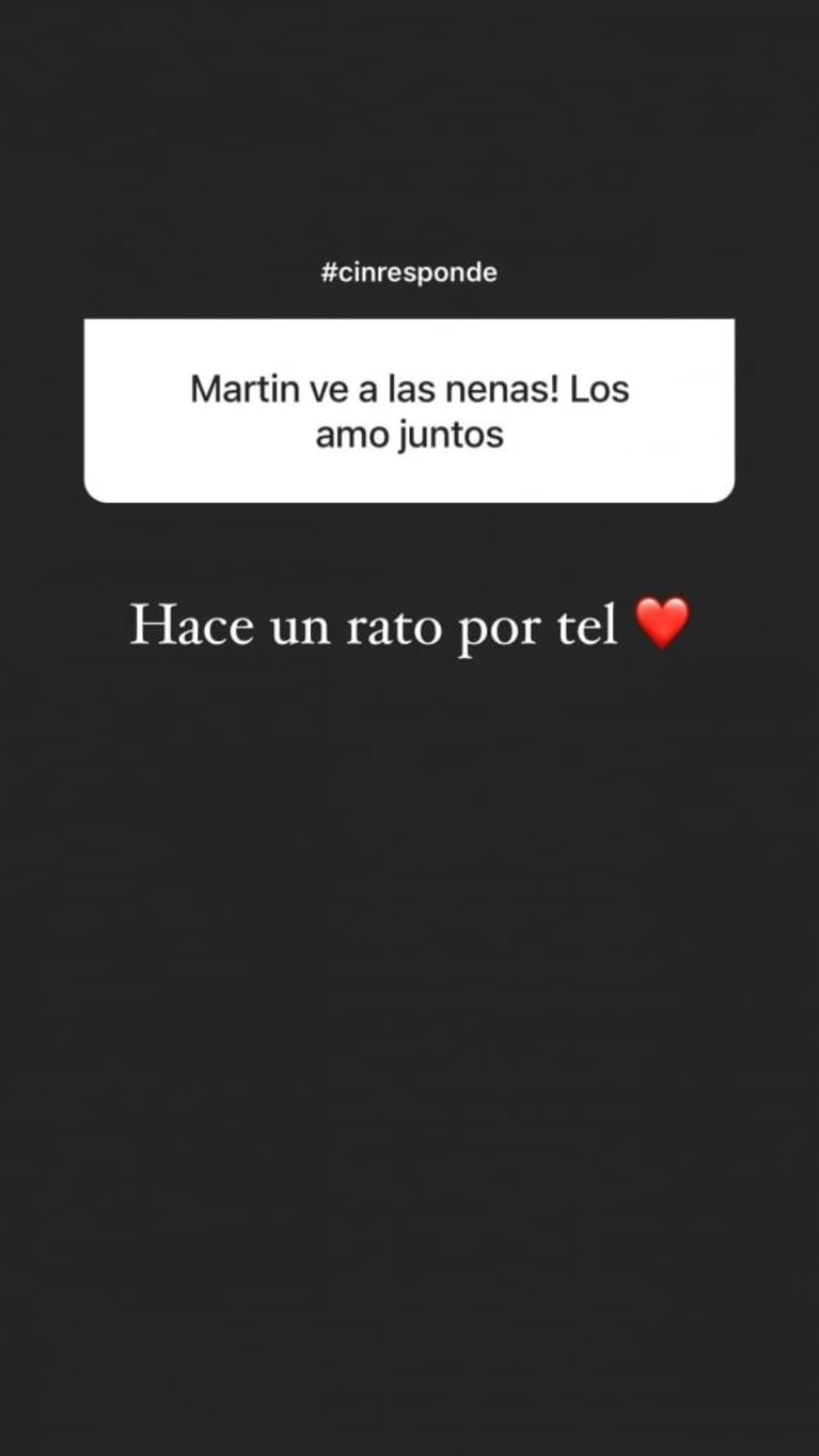 Cinthia Fernández aseguró que volvería con Martín Baclini y se lamentó de que esté en pareja