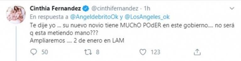 Cinthia Fernández, considerada "sospechosa" en la causa iniciada por Luciana Salazar: "Su novio tiene poder"
