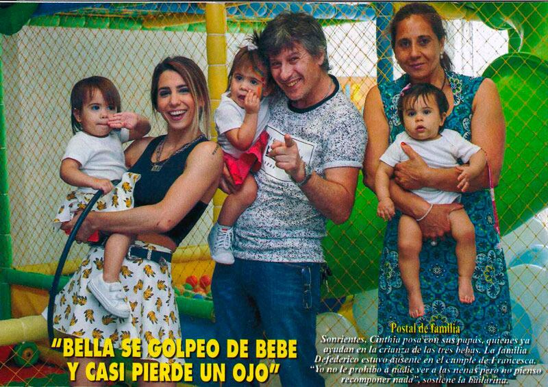 Cinthia Fernández en una producción súper tierna con sus hijas. Foto: Pronto