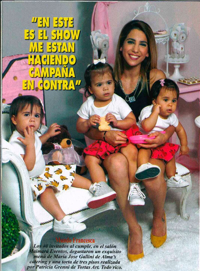 Cinthia Fernández en una producción súper tierna con sus hijas. Foto: Pronto