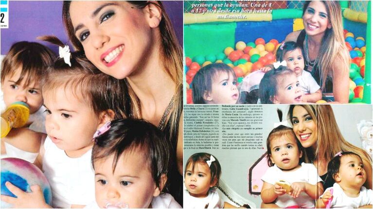 Cinthia Fernández en una producción súper tierna con sus hijas. Foto: Pronto