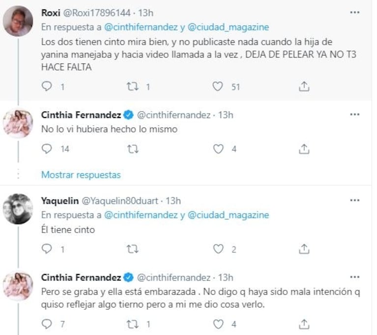 Cinthia Fernández explotó de bronca contra Roberto García Moritán: "Se graba manejando y Pampita está embarazada"