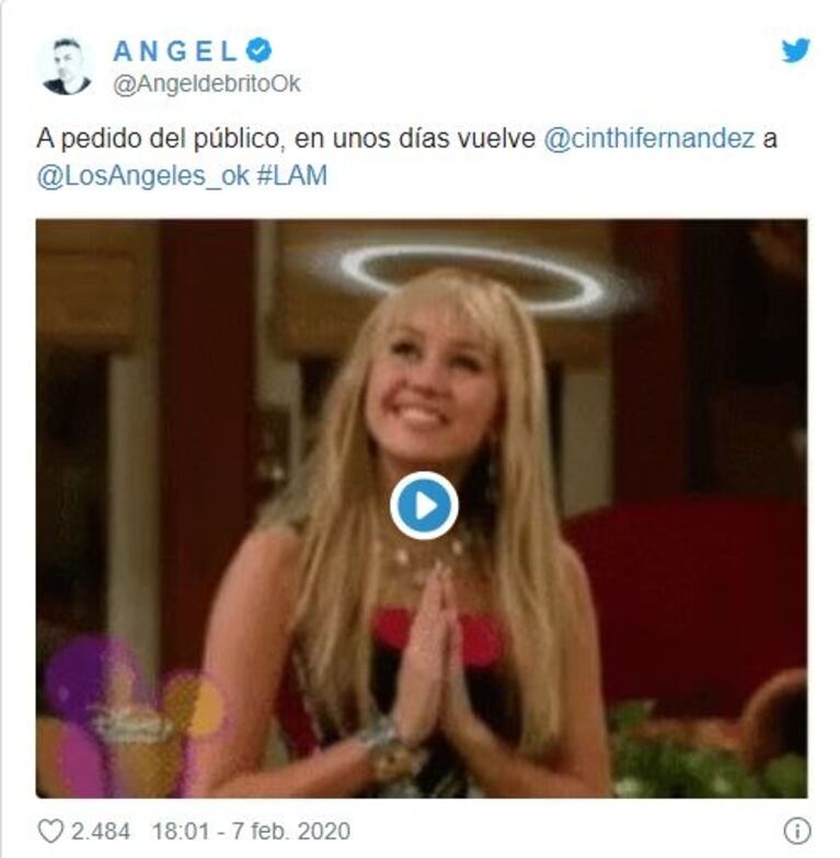 Cinthia Fernández, luego de que Ángel la convocó para que vuelva a LAM: "¿Decís que me reciben con los brazos abiertos?"