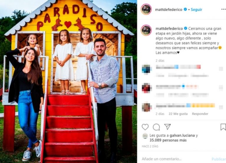 Cinthia Fernández negó una reconciliación con Matías Defederico tras retratarse en familia: "Son tan básicos"