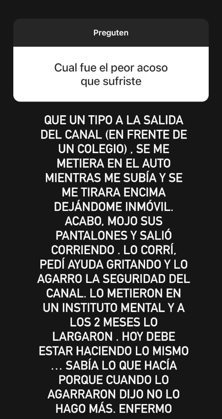 Cinthia Fernández reveló el peor acoso que sufrió en su vida: “Se me metió en el auto”