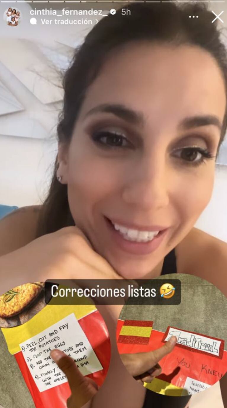 Cinthia Fernández se cansó de las tareas escolares de sus hijas: "Estoy harta, tengan piedad de los padres"