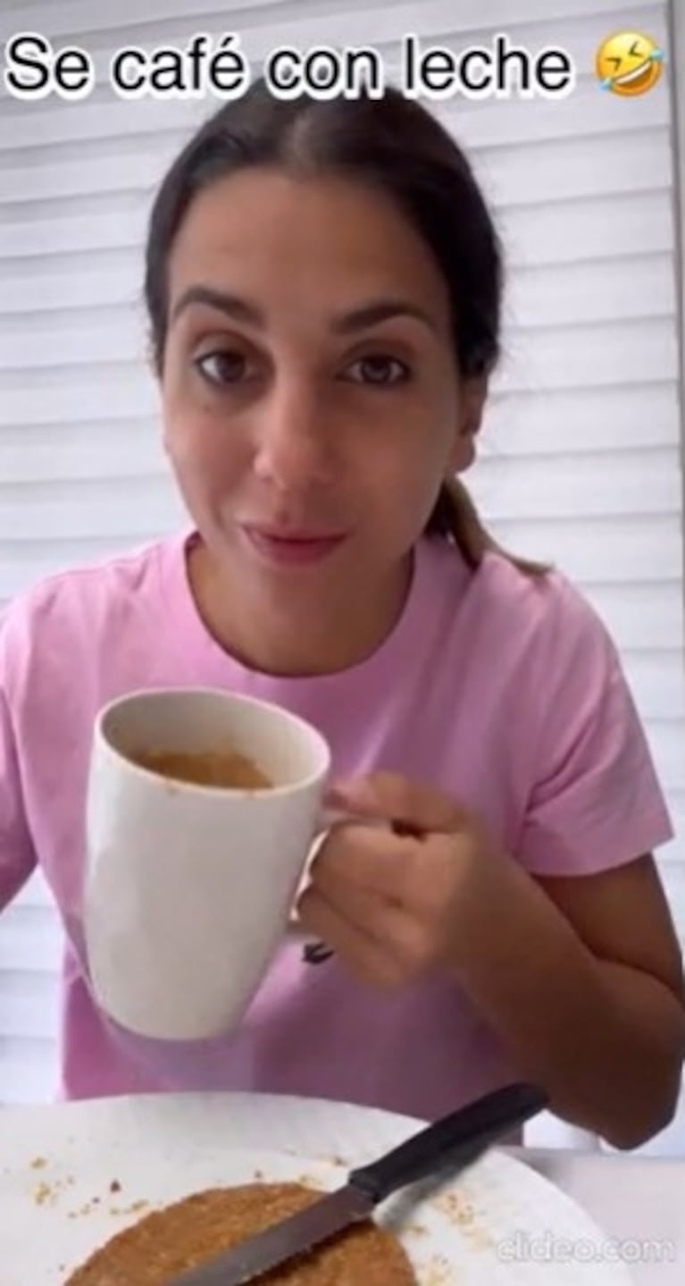 Cinthia Fernández sorprendió al mostrar su desayuno: milanesas y café con leche