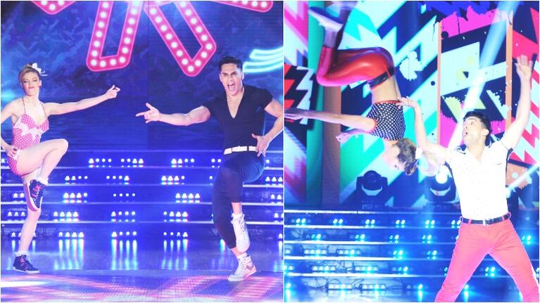 Cinthia Fernández y Gisela Bernal brillaron en el rock acrobático de ShowMatch (Fotos: Prensa Ideas del Sur)