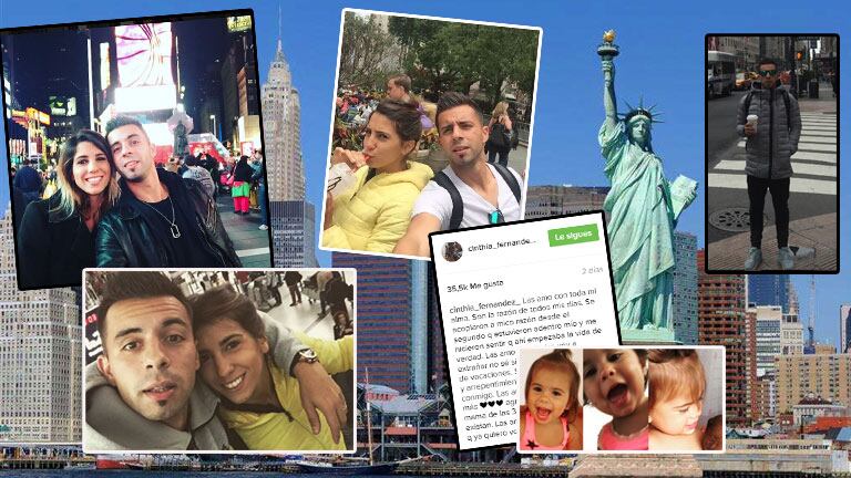 Cinthia Fernández y Matías Defederico, enamorados en Nueva York (Fotos: Instagram).