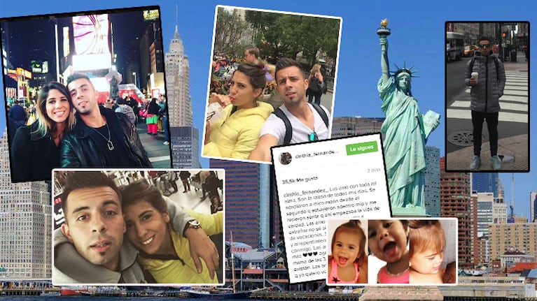 Cinthia Fernández y Matías Defederico, enamorados en Nueva York (Fotos: Instagram).