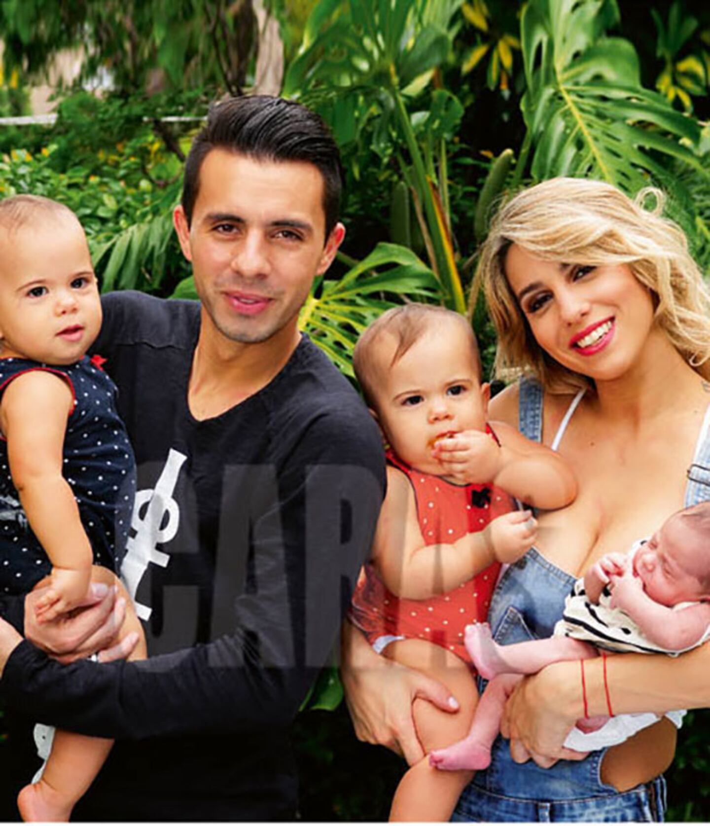 Cinthia Fernández y Matías Defederico, juntos y en familia. (Foto: Revista Caras)