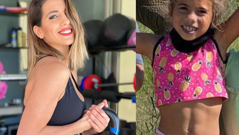Cinthia le hizo zoom a los "abdominales" de su hijita, Bella.