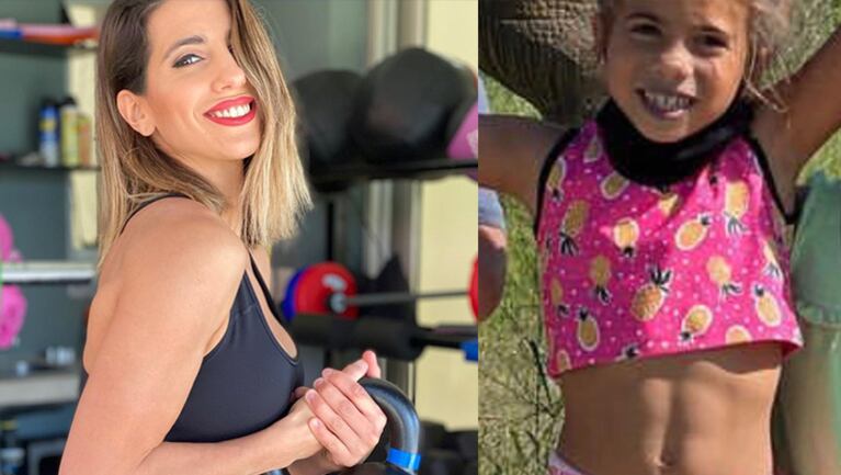 Cinthia le hizo zoom a los "abdominales" de su hijita, Bella.
