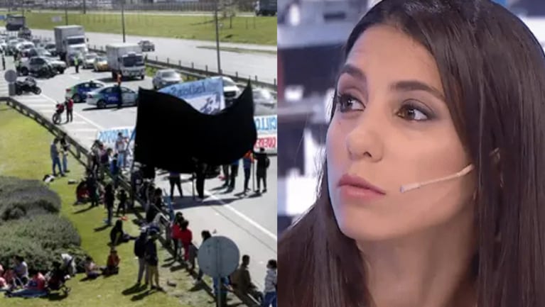 Cinthia se mostró en contra de los piquetes y los manifestantes.