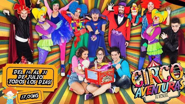 Circo aventuras al rescate, en vacaciones de invierno.