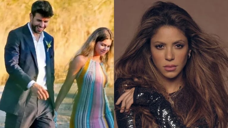 Clara Chía, Gerard Piqué y Shakira (Fotos: Web)