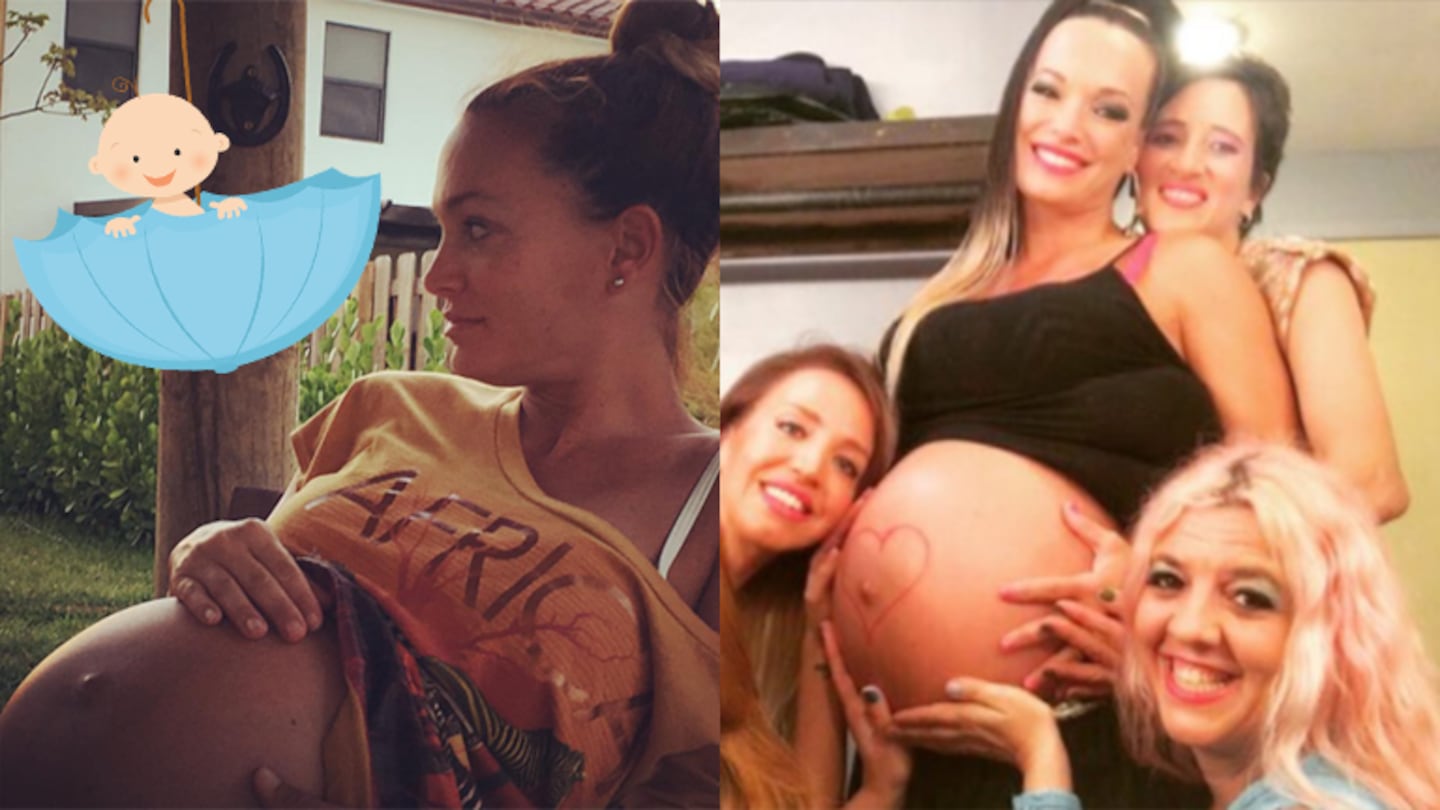 Claudia Albertario y su súper pancita de embarazada (Fotos: Instagram).