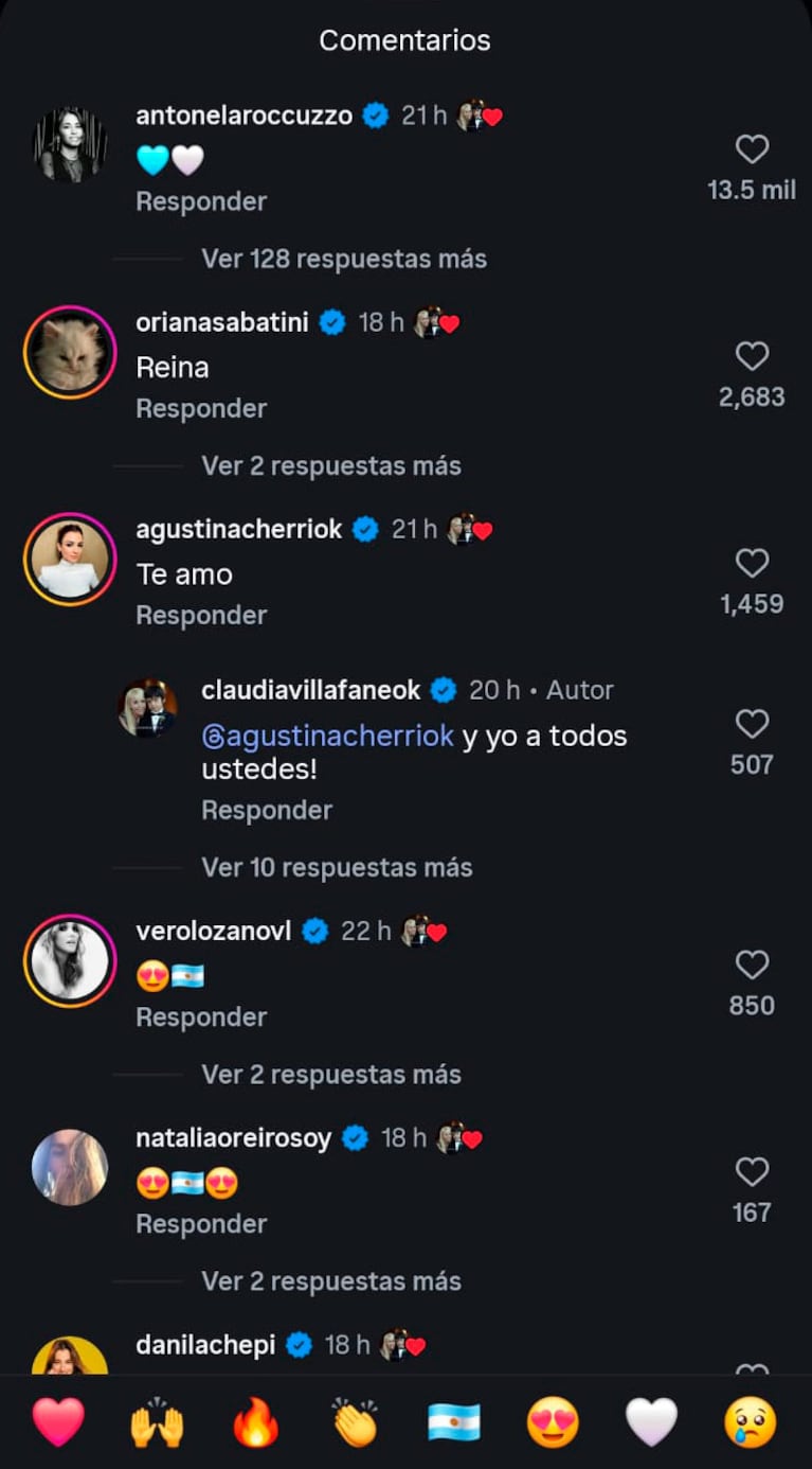 Claudia Villafañe sorprendió con un posteo albiceleste tras el triunfo de Argentina (Foto de Instagram)
