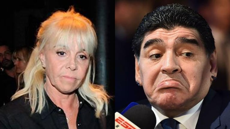 Claudia Villafañe y Diego Maradona, enfrentadísimos. 