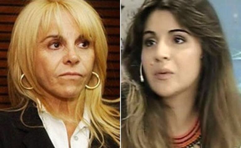 Claudia Villafañe y Gianinna Maradona. (Fotos: Web)