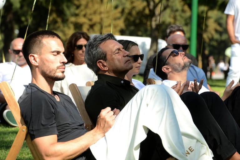 Claudia Villafañe y Maxi López se unieron a una acción por la paz en Buenos Aires