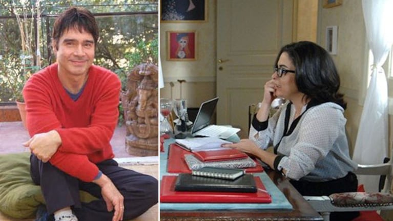 Claudio María Domínguez pasará por el consultorio de Vicky (Paola Barrientos). (Fotos: archivo Web y Telefe)