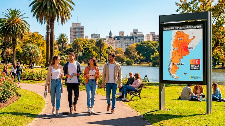 Clima de Mayo en la Argentina (Foto creada con IA)