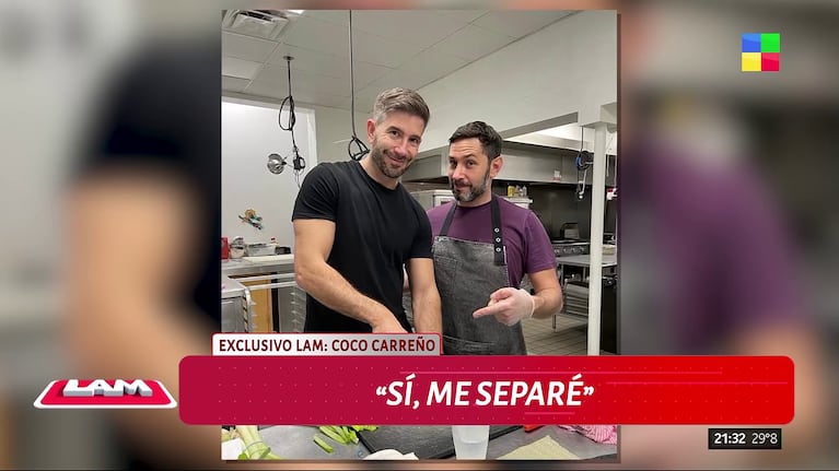 Coco Carreño y su expareja (Foto: captura de LAM).