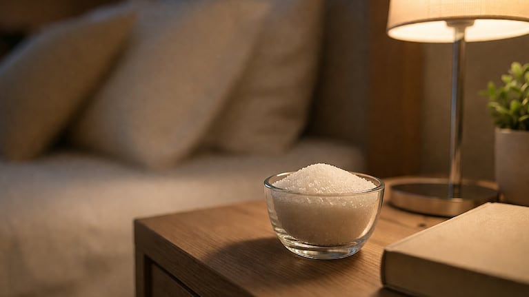 Colocar azúcar en la mesita de luz: para qué sirve y quién lo recomienda. Foto: (imagen creada con IA)