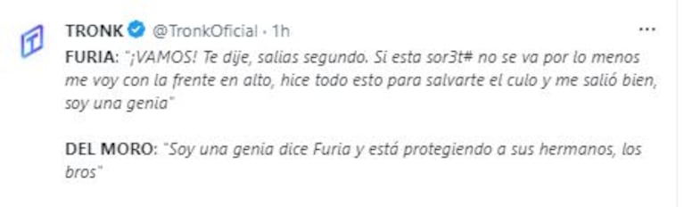Comentario de Twitter sobre las agresiones de Furia a Florencia  (Foto: Twitter / X)