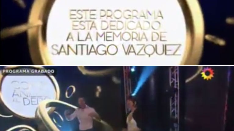 Como anillo al dedo, dedicado a Santi Vázquez.